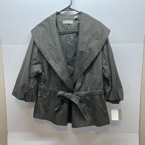 Liz Claiborne Shawl Collar‎ Jacket Dark Gray ¾ Sleeves Size MP